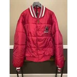 Vintage Alabama Crimson Tide Pro Player Puffer Jacket Reversable Size XL No Hood